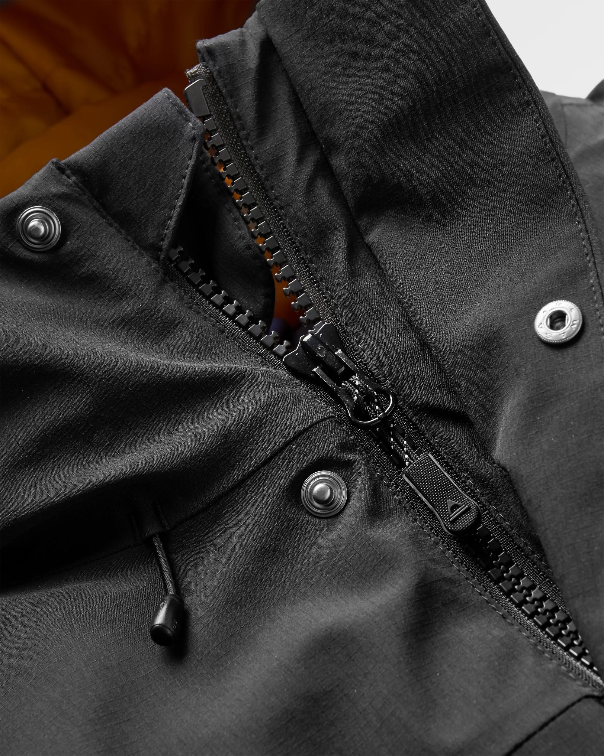 Rainier Waterproof Parka - Black - Flatlay