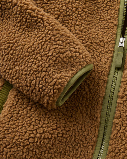Trekker Deep-Pile Sherpa Fleece - Caramel - Flatlay