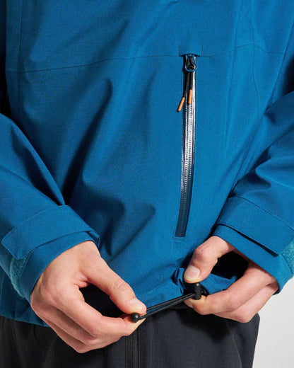 Five Season Recycled Waterproof Jacket - Tidal Blue - Studio Model