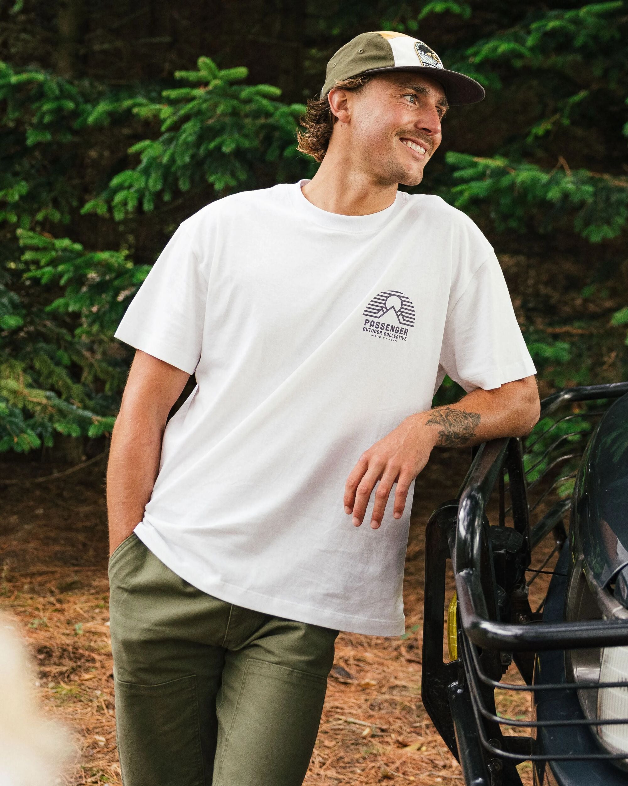 Elbio Recycled Relaxed Fit T-Shirt - White - Lifestyle
