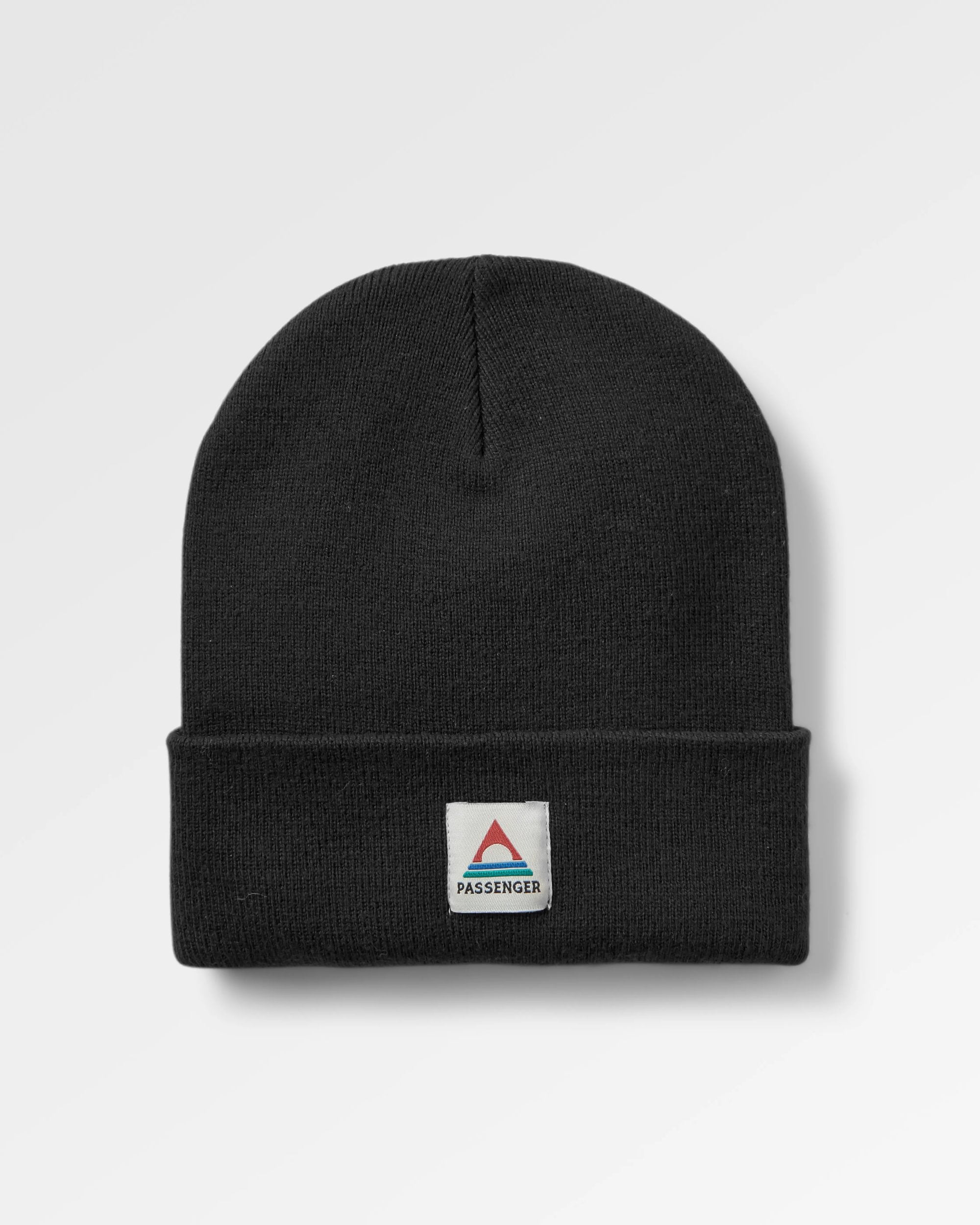 Core Recycled High-Top Beanie - Black - Flatlay