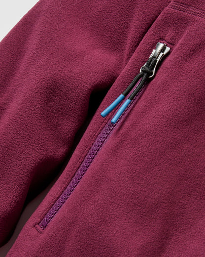 Ayla Micro Polartec® Crew Fleece - Fig - Flatlay