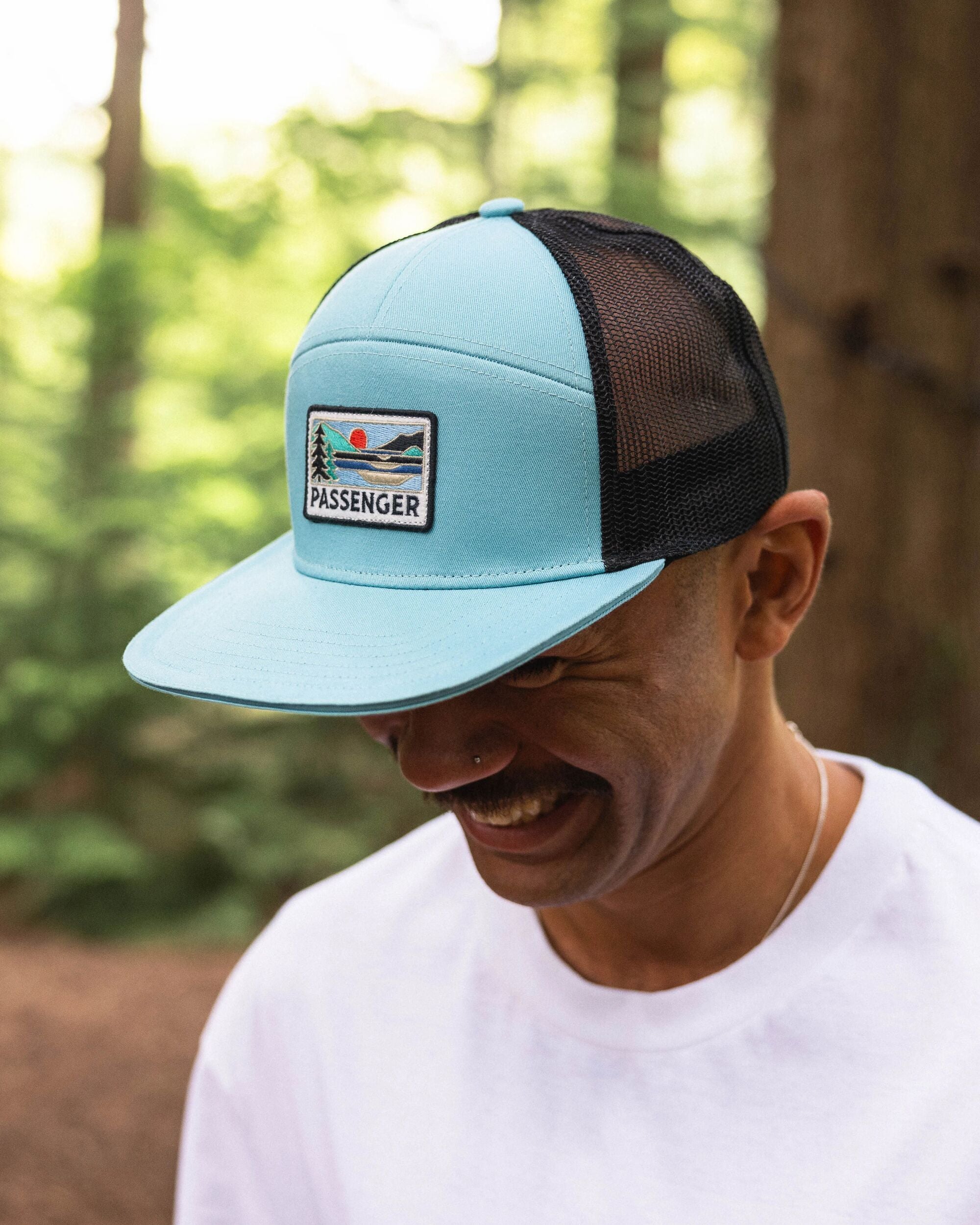 Roamer 7 Panel Organic Cotton Trucker Cap - Arctic - Lifestyle - Male