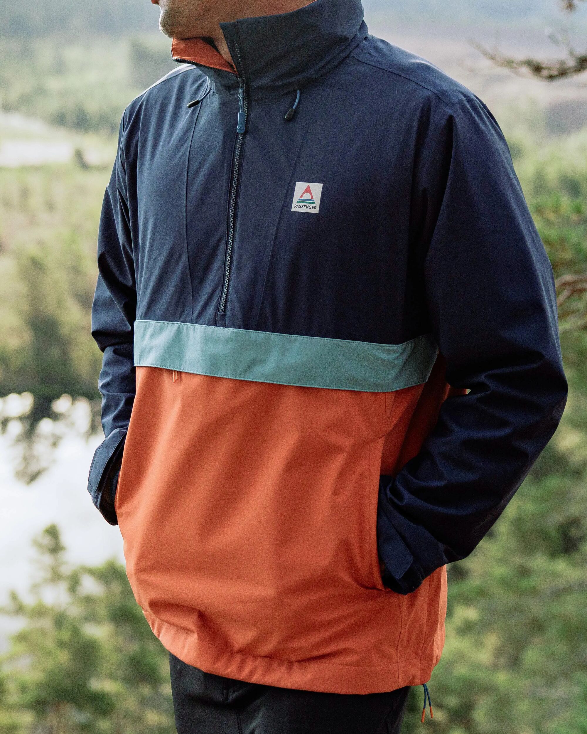 Diablo Recycled Waterproof Anorak - Rich Navy - Lifestyle