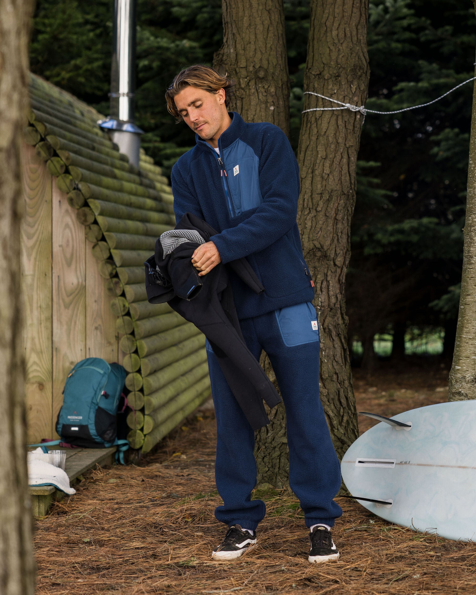 Offgrid Recycled Sherpa Fleece Jogger - Rich Navy - Lifestyle