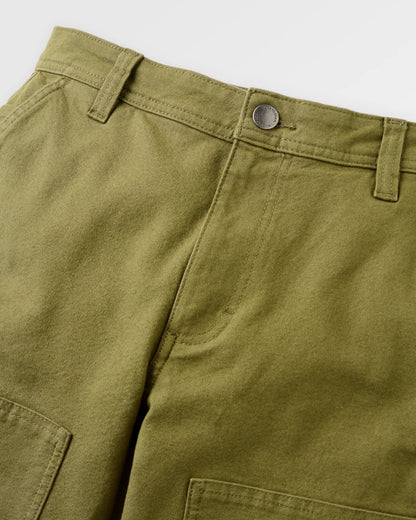 Vantage Lined Cotton Canvas Trouser - Khaki - Flatlay