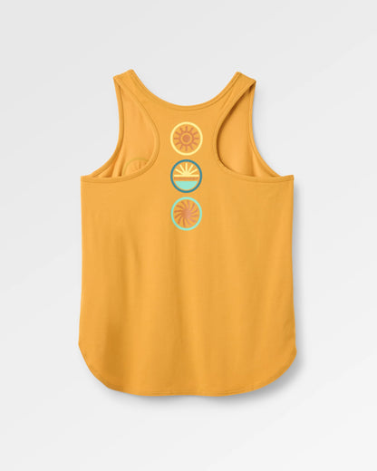 Chase The Light Active Vest - Spruce Yellow - Flatlay