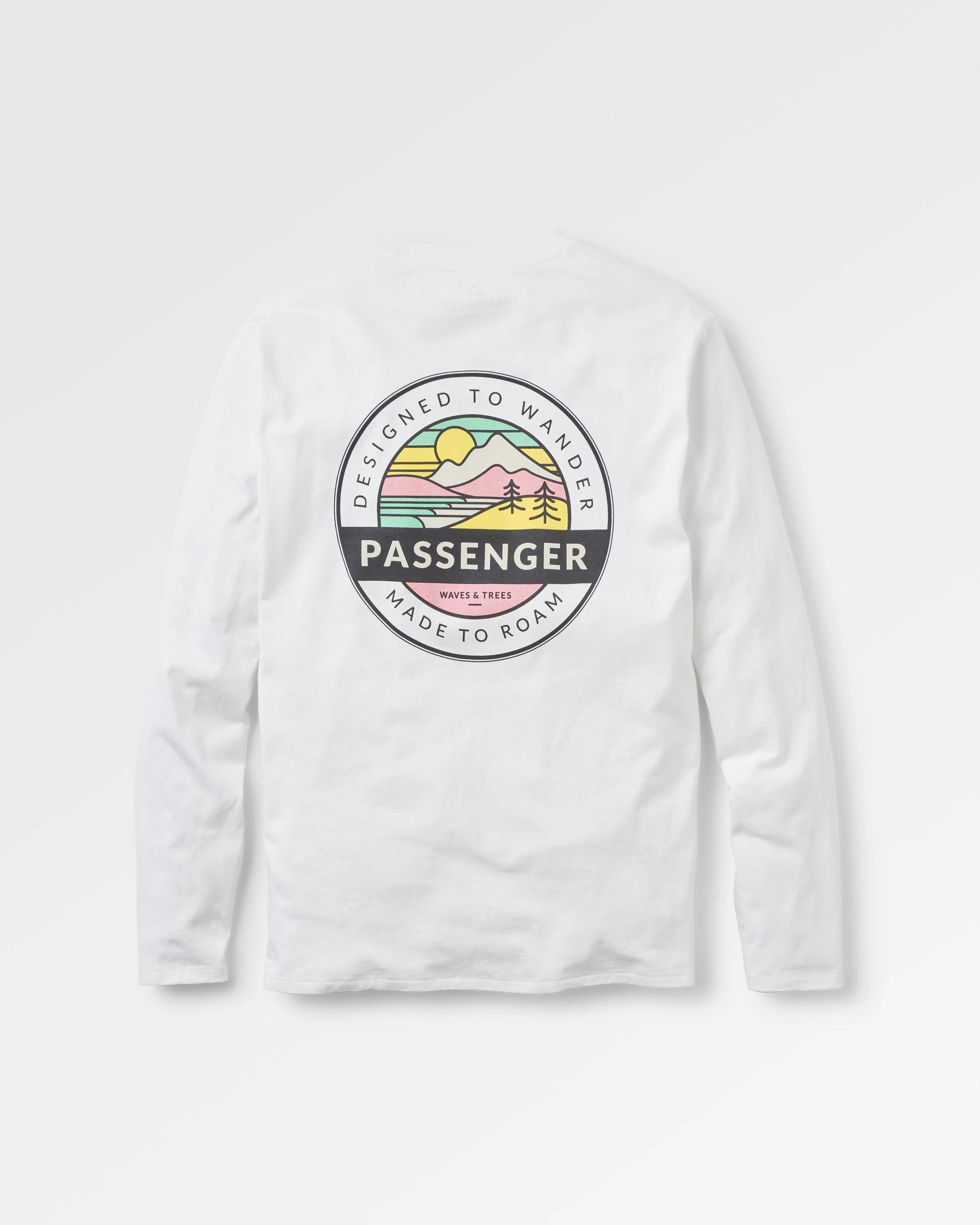 Odyssey Organic Cotton LS T-Shirt - White - Flatlay