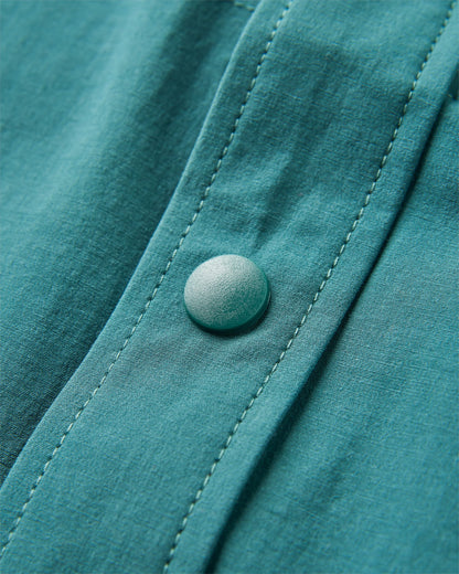 Traveller Short Sleeve Stretch Shirt - Deep Ocean - Flatlay