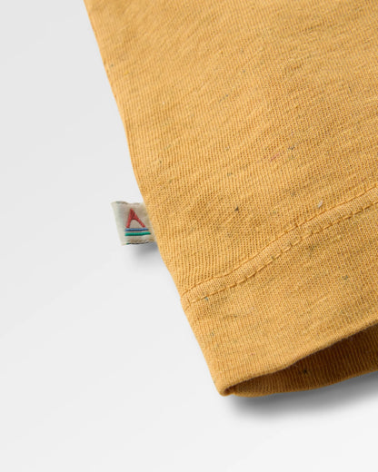 Dune Men's Recycled Cotton T-Shirt - Spruce Yellow Marl - Flatlay