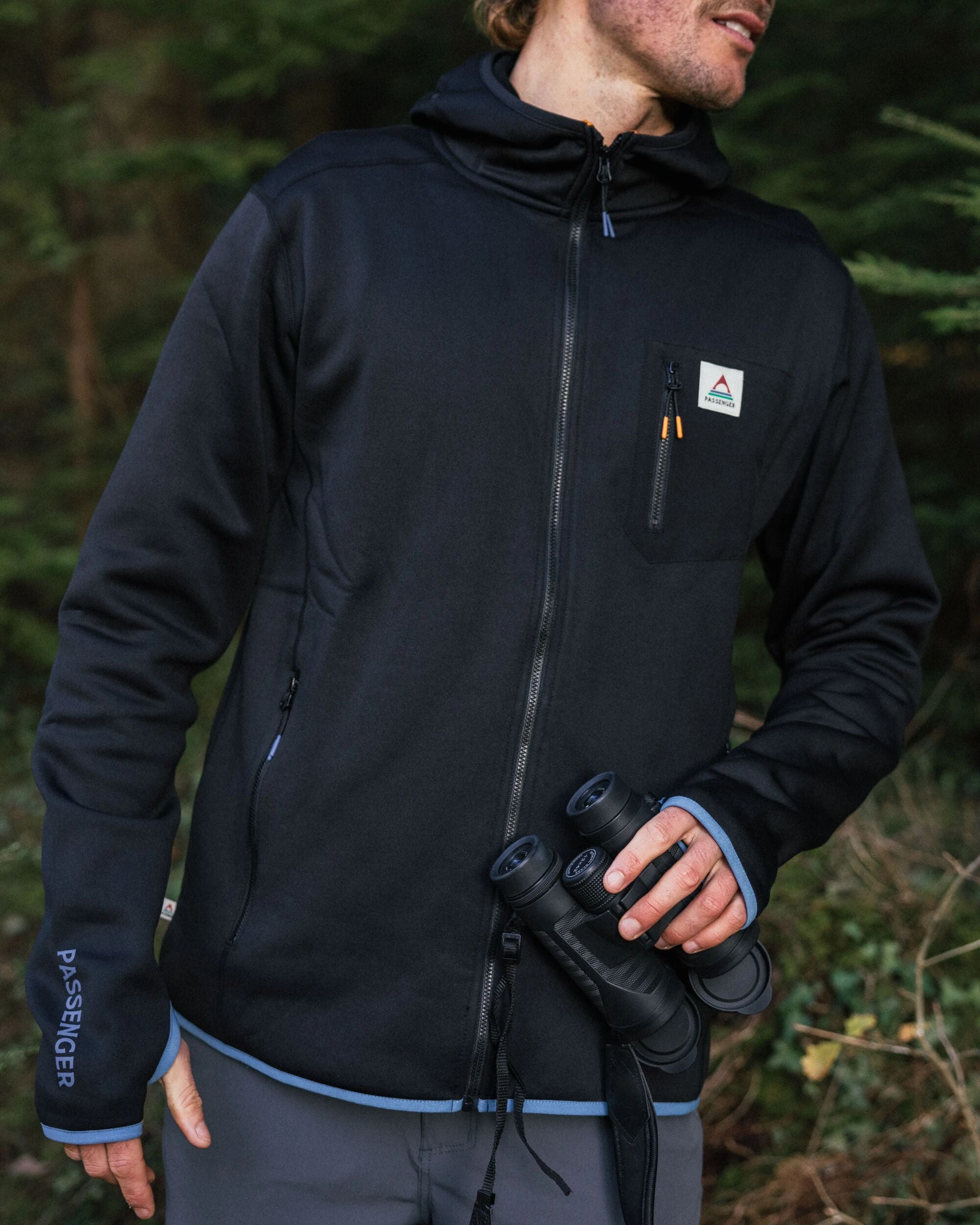 Solitude Recycled Polartec® Fleece Hoodie - Black - Lifestyle