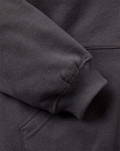 Slower Rhythms Women's Full Zip Hoodie - Faded Black - Flatlay