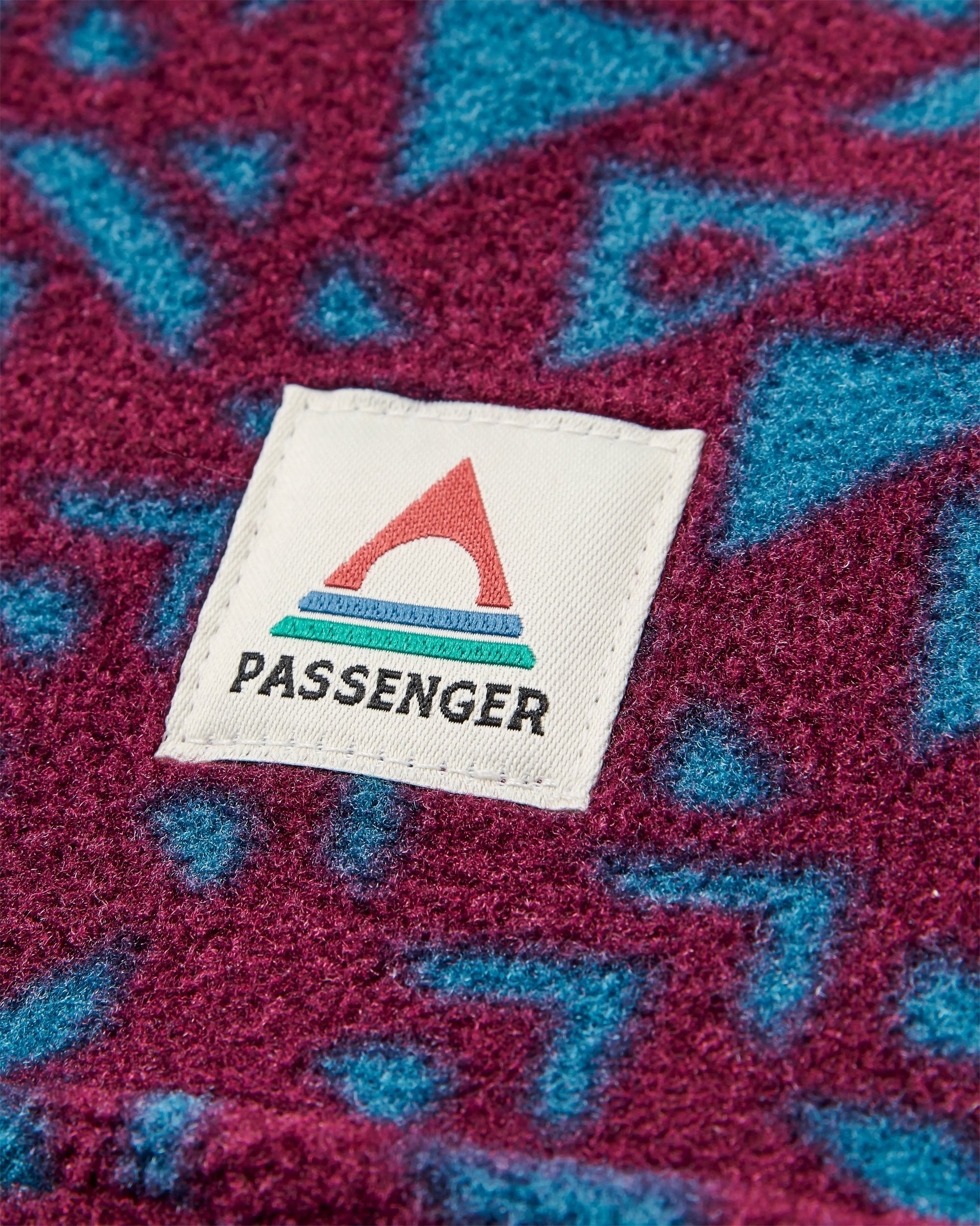 Dusk Recycled Polartec® Fleece - Diagonal Geo Fig - Flatlay