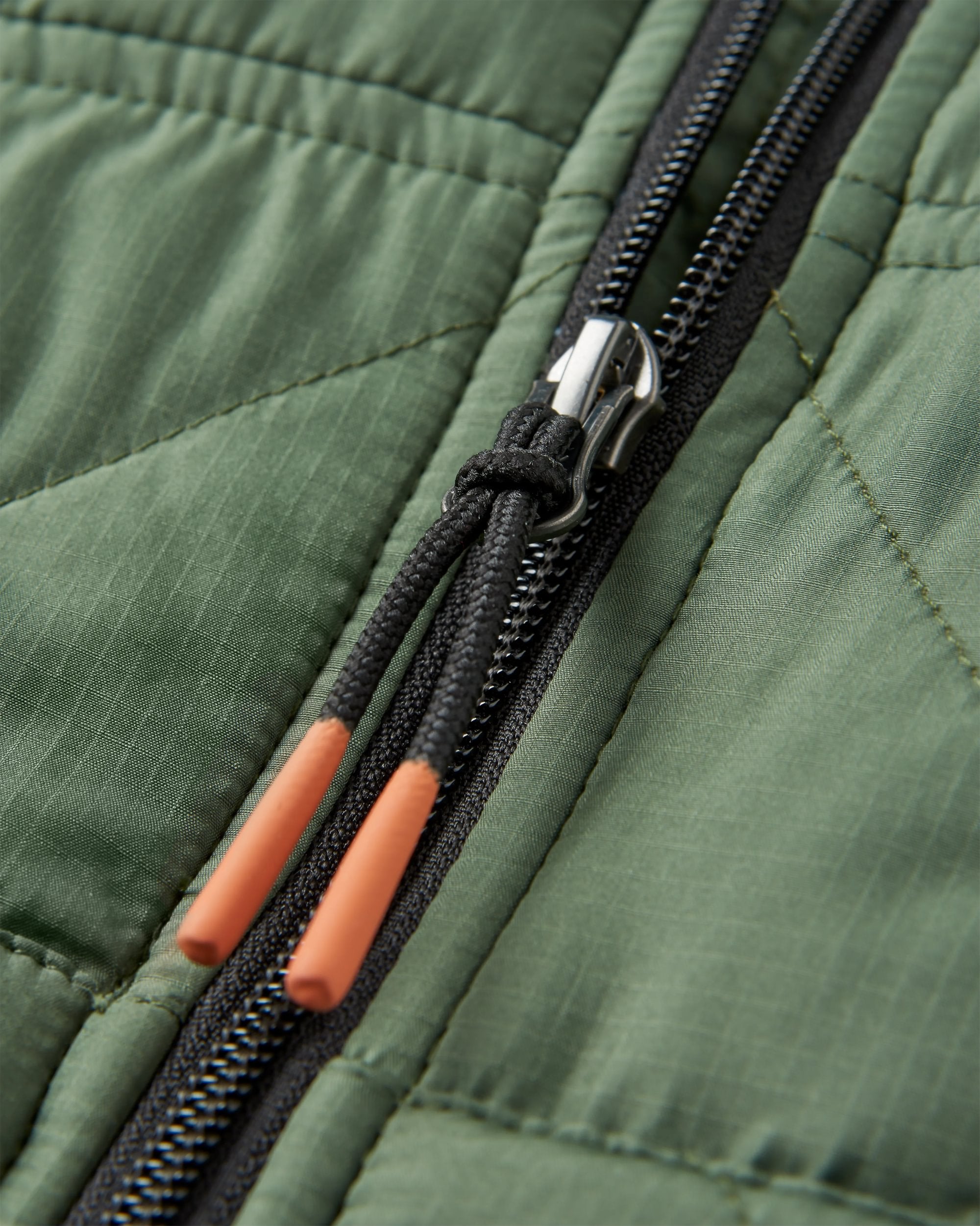 Dylan Recycled Insulated Full Zip Jacket - Wild Green - Flatlay