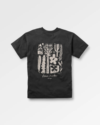 Men's Roam Further T-Shirt - Black - Flatlay