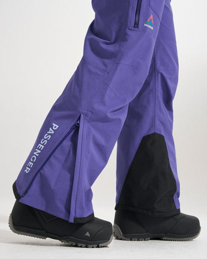 Snowscape Women's Recycled Bibpant - Purple Indigo - Studio Model