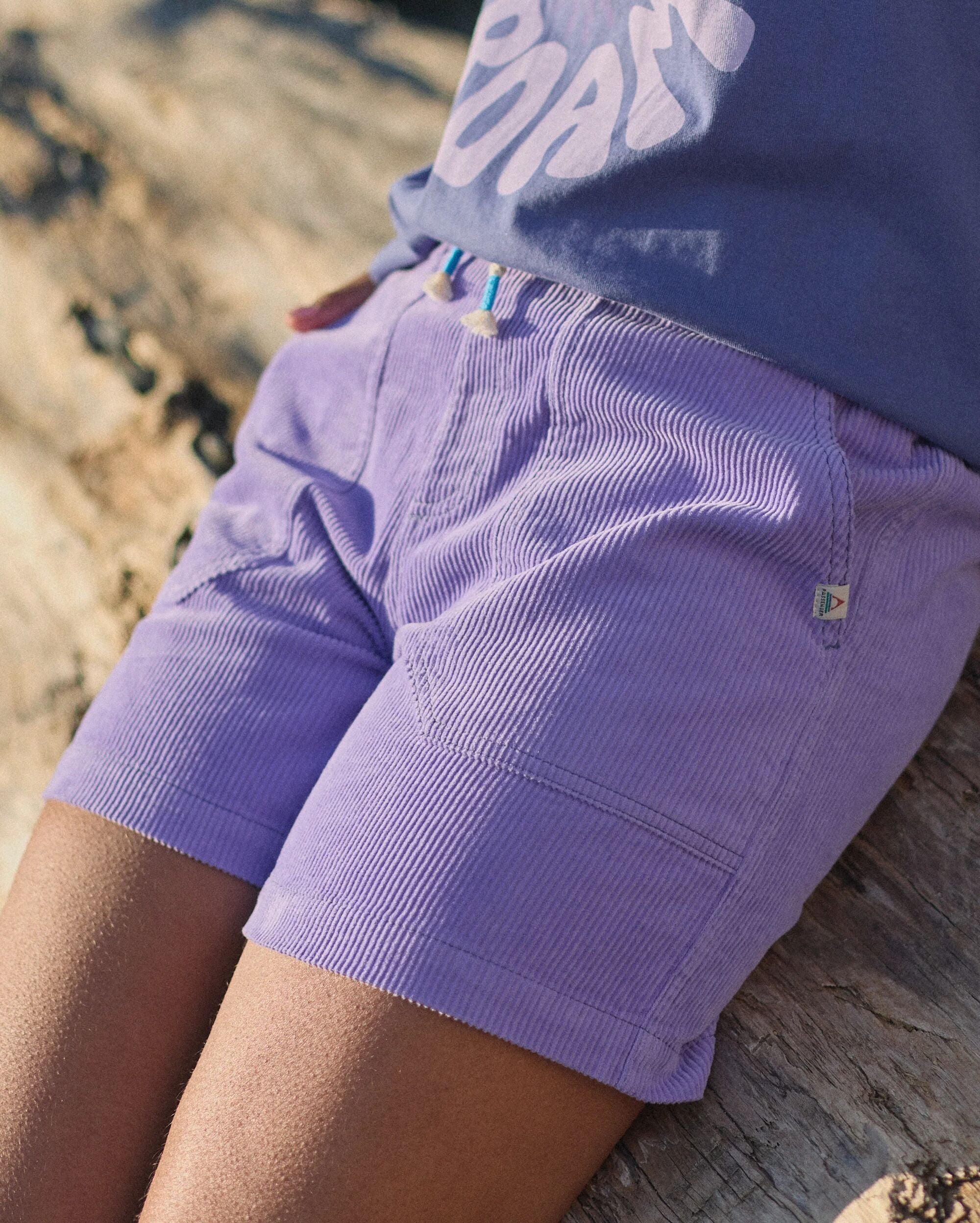 Avian Organic Cord Short - Retro Purple - Lifestyle
