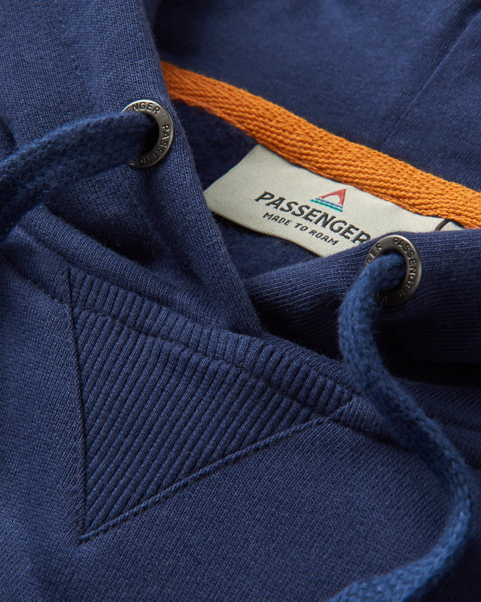 Phoenix Organic Cotton Hoodie - Rich Navy - Flatlay