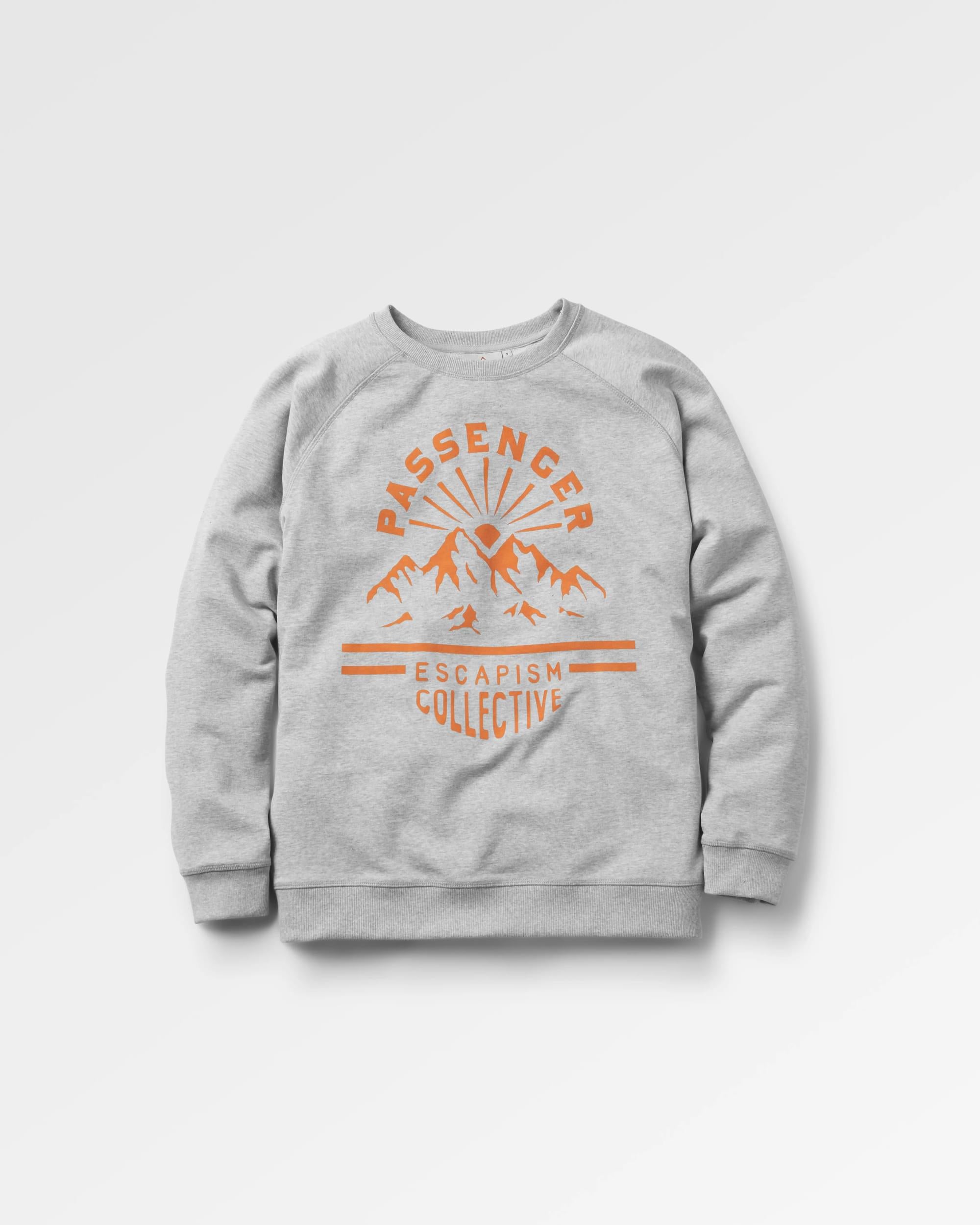 Wander Recycled Cotton Marl Sweatshirt - Light Grey Marl - Flatlay