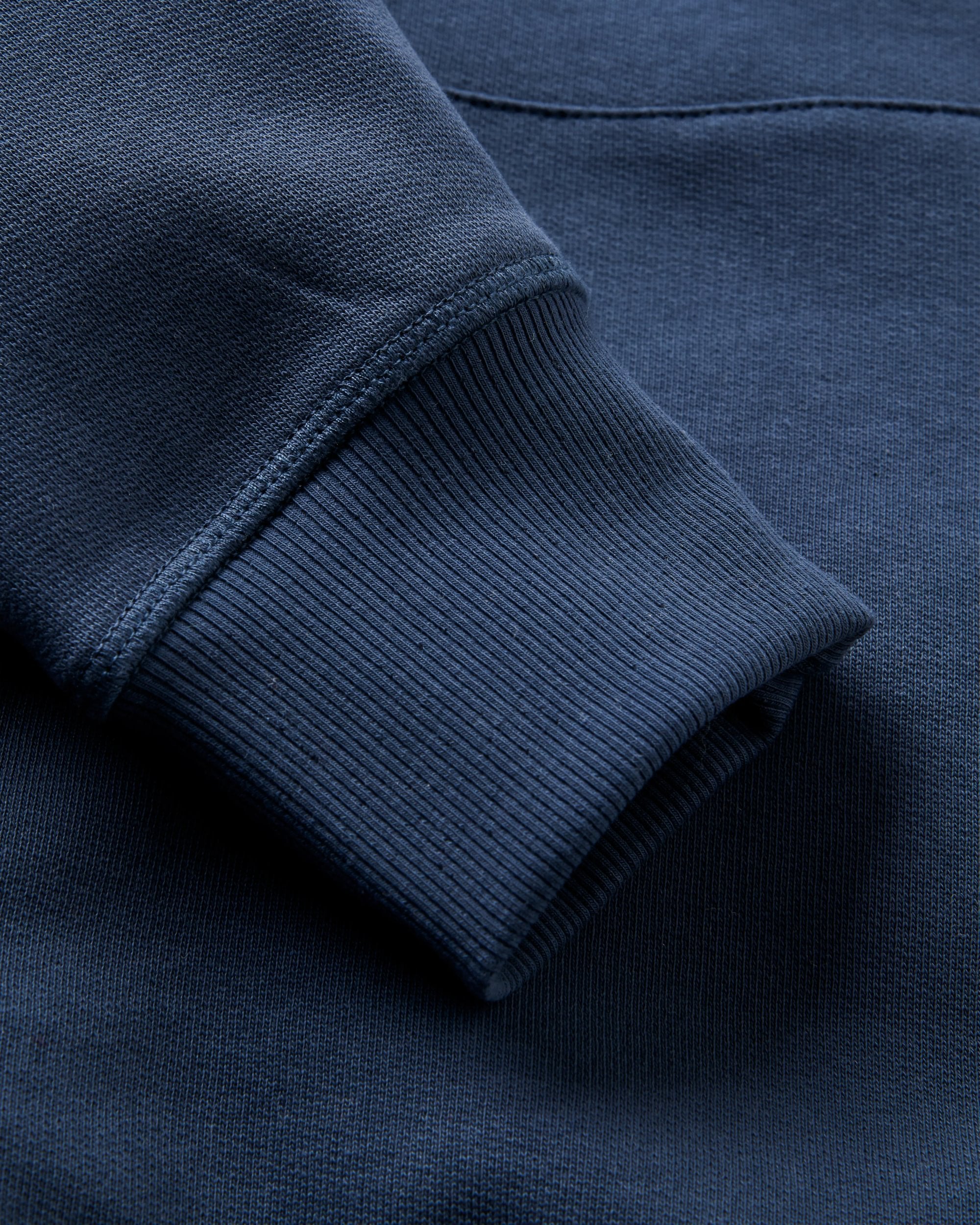 Roamer Recycled Cotton Hoodie - Rich Navy - Flatlay