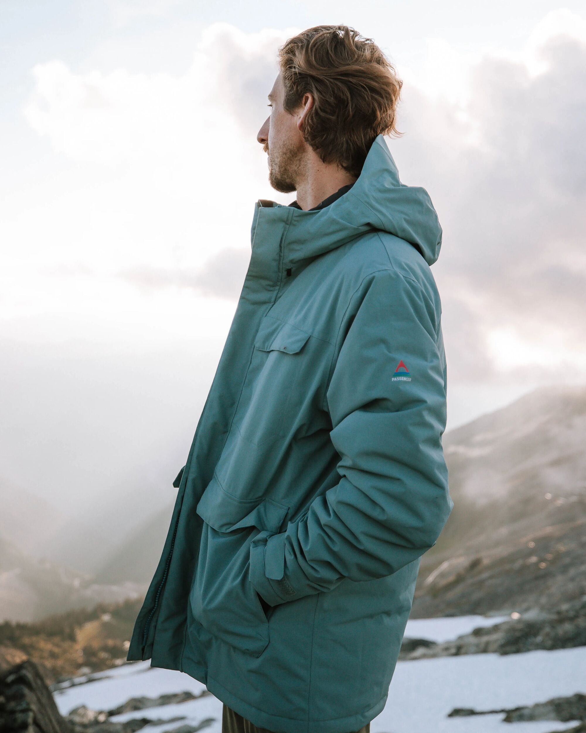 Explorer Waterproof Down Parka - Stormy Sea - Lifestyle
