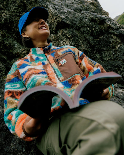 Ravi Sherpa Fleece - Lost On Purpose Pacific Green - Lifestyle