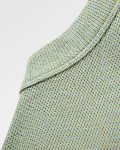 Out There Ribbed Cropped Vest - Pistachio - Flatlay
