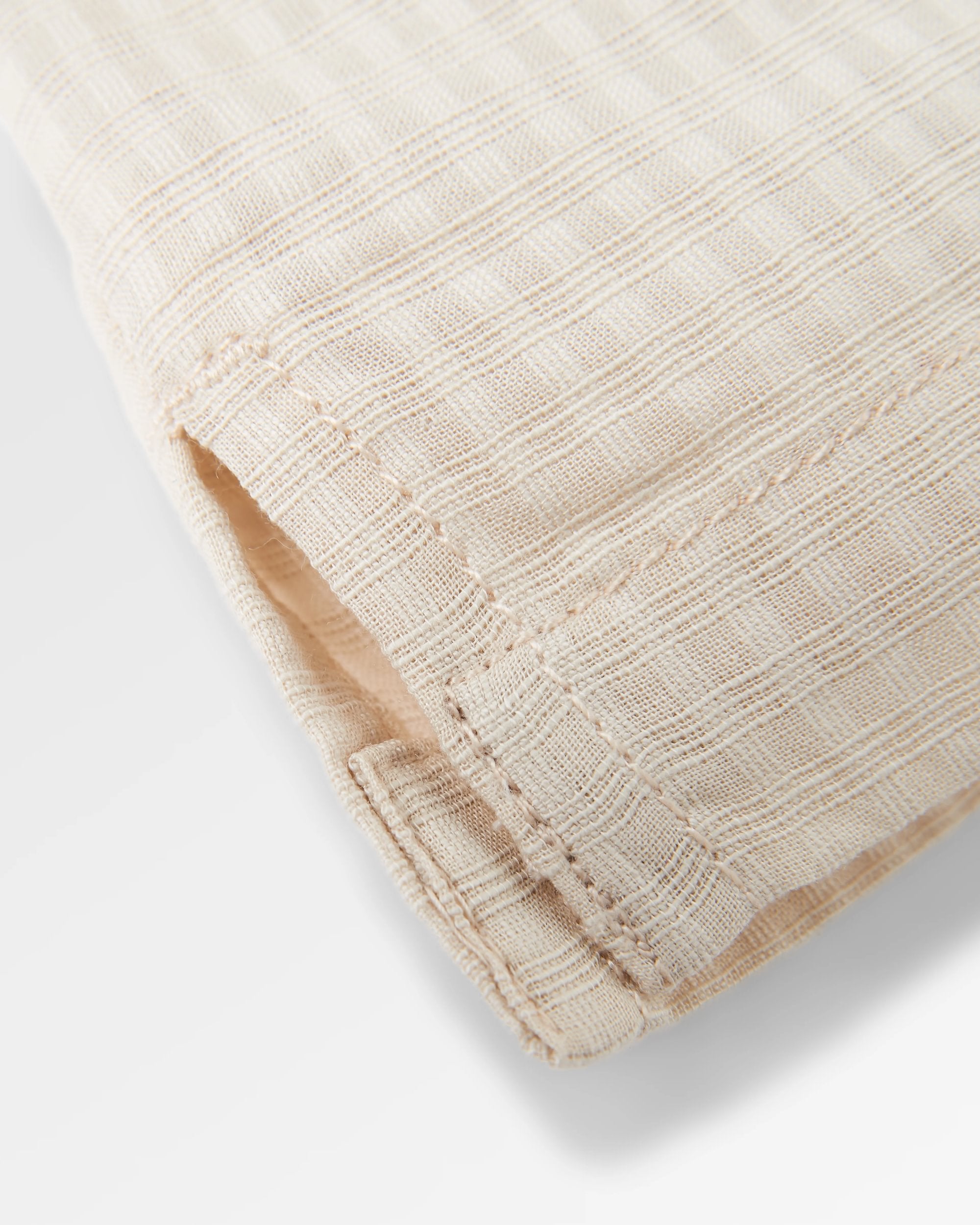 Arden Organic Cotton Short Sleeve Shirt - Vintage White - Flatlay