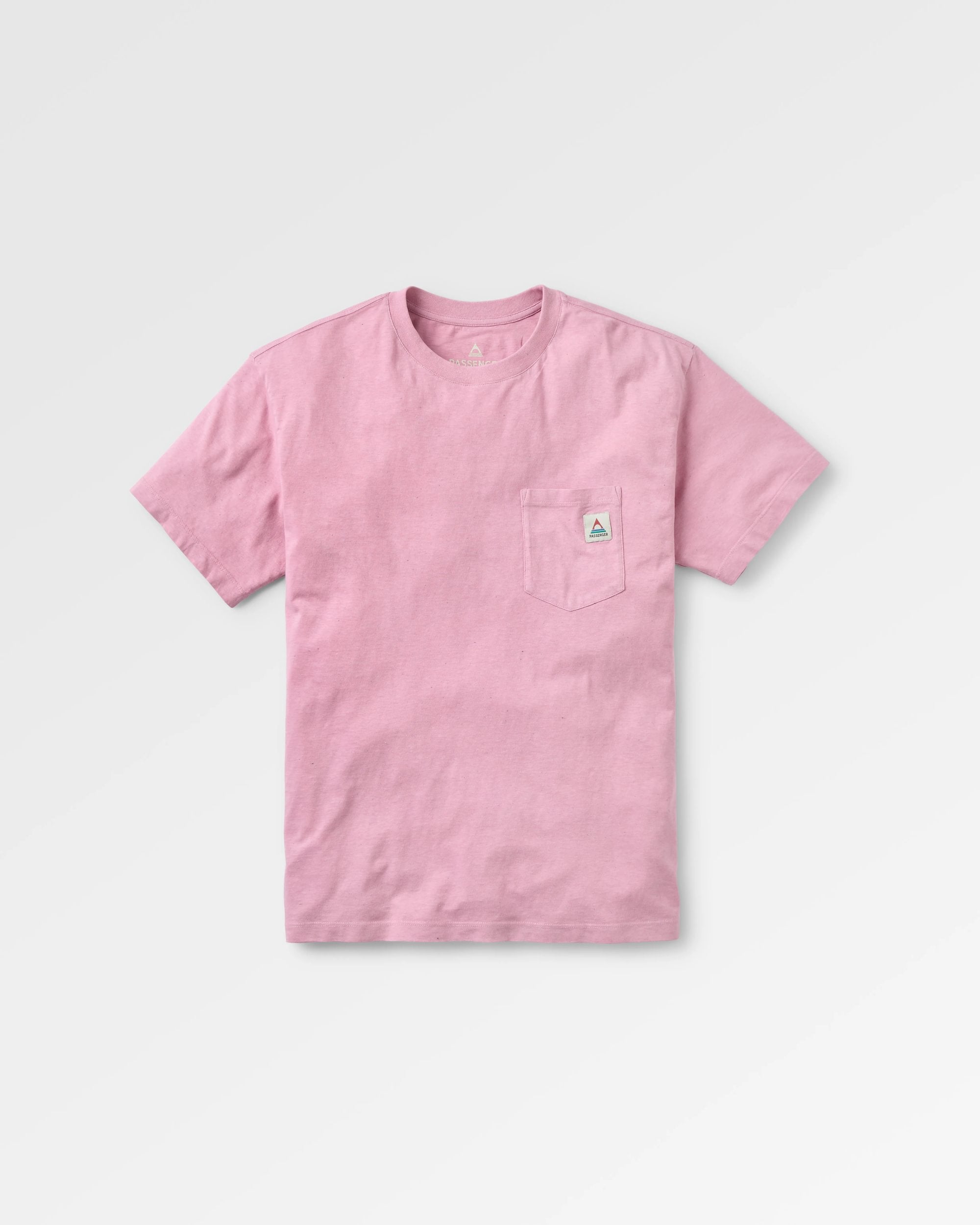 Heritage Organic Relaxed Fit T-Shirt - Pink Haze - Flatlay