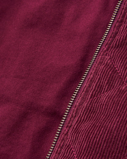 Lucia Quilted Cord Jacket - Fig - Flatlay