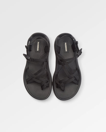 Atlas Roam Sandal - Black - Flatlay