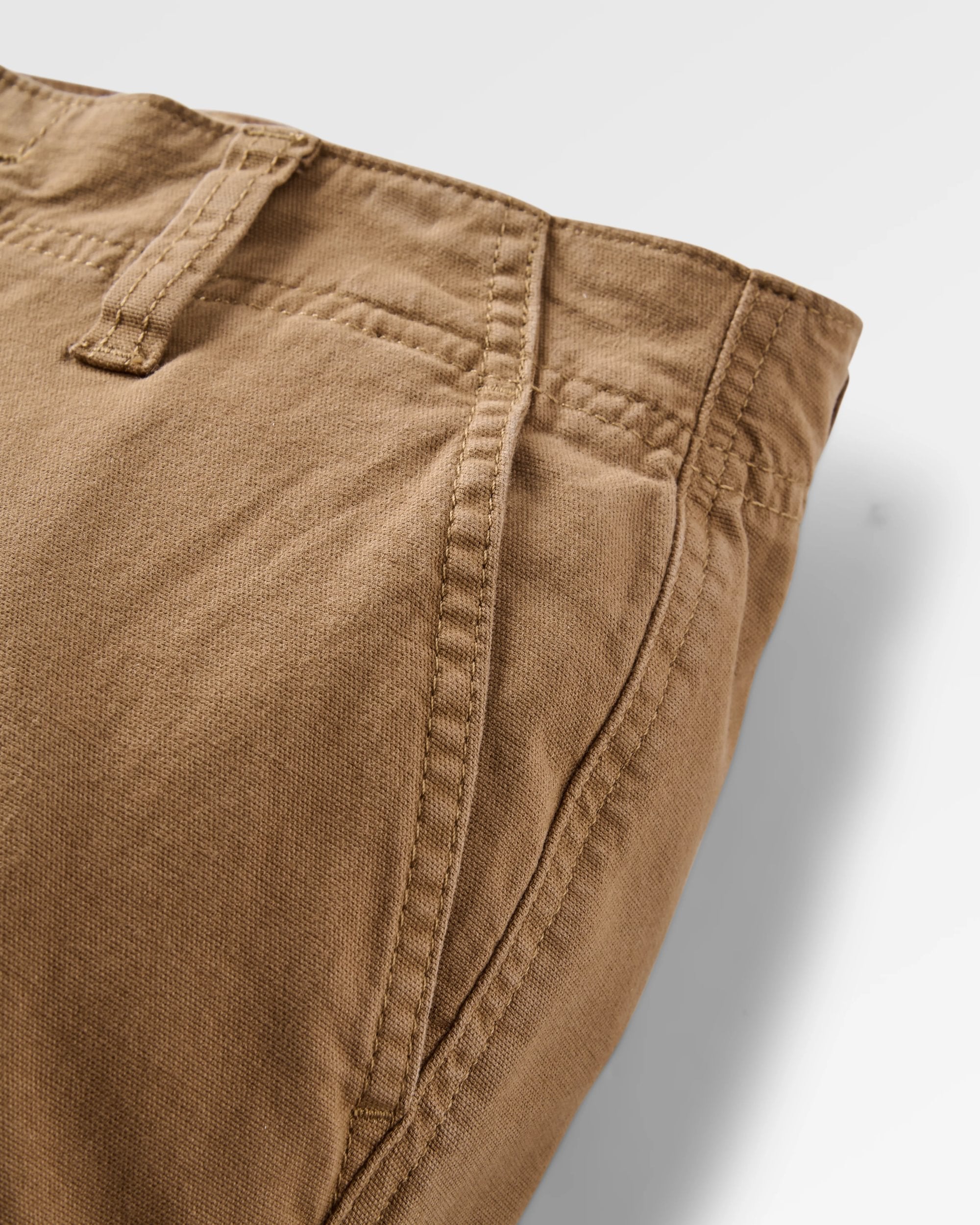 Lakeside Cargo Cotton Trouser - Caramel - Flatlay