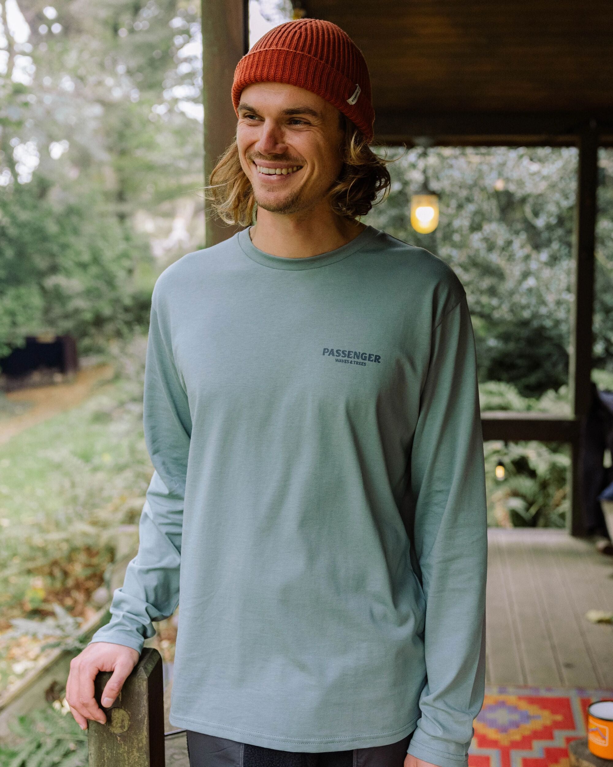 Waves & Trees Organic Cotton LS T-Shirt - Stormy Sea - Lifestyle