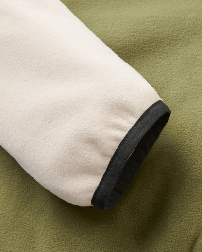Set Off Polartec® Full Zip Fleece - Oatmeal/Khaki - Flatlay