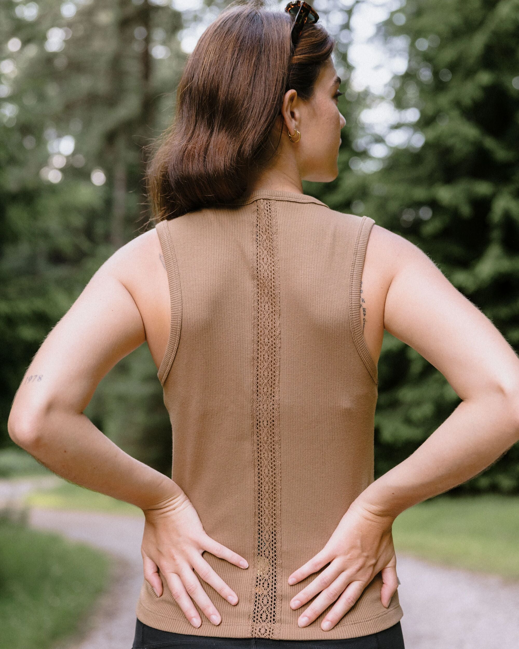 Atmos Ribbed Tank Vest - Caramel Brown - Lifestyle