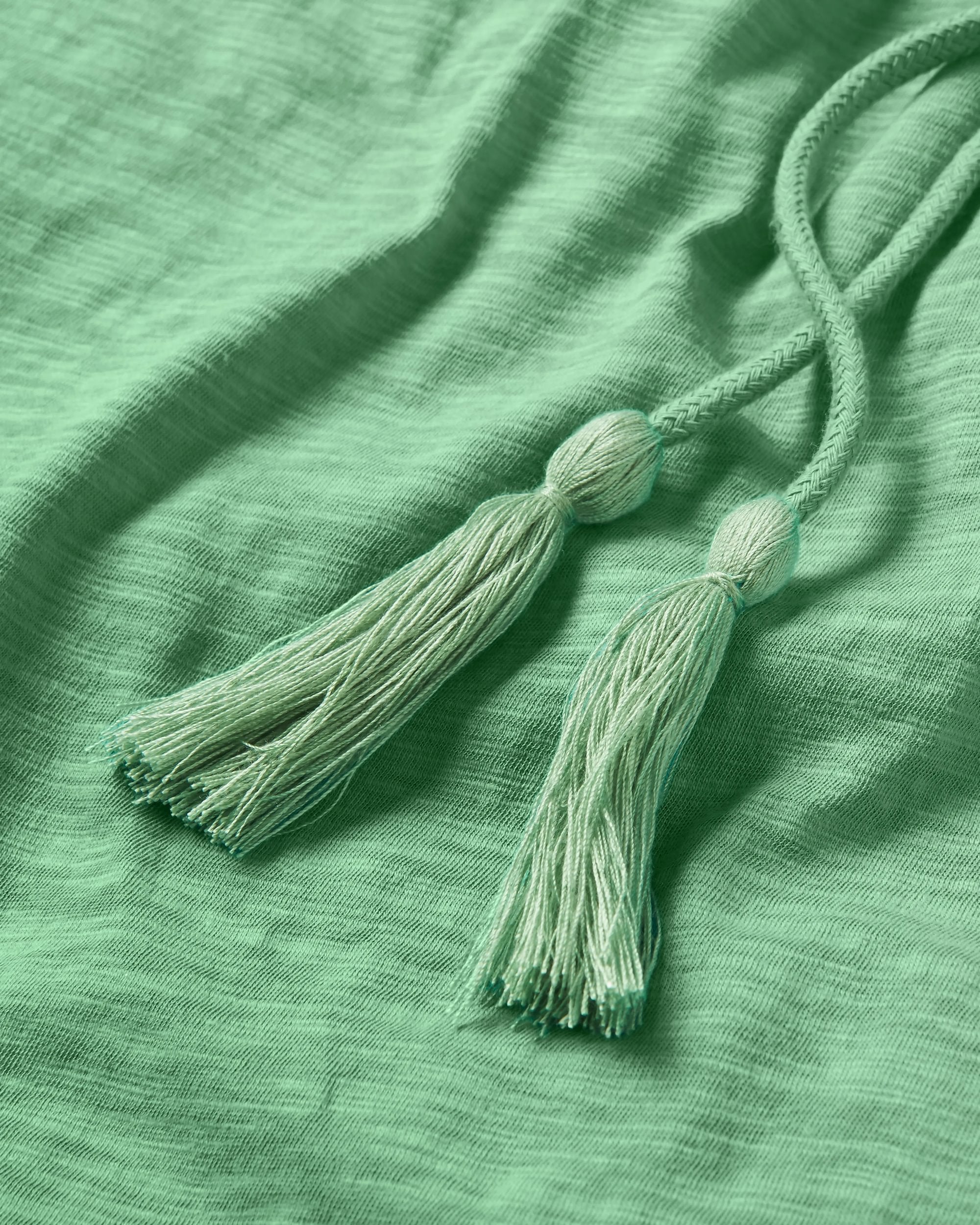 Rivergate Recycled Cotton Dress - Green Spruce - Flatlay