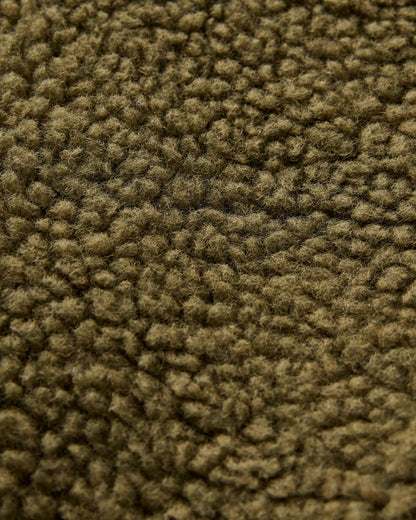 Adventure Recycled Deep-Pile Sherpa Fleece - Dark Olive - Flatlay