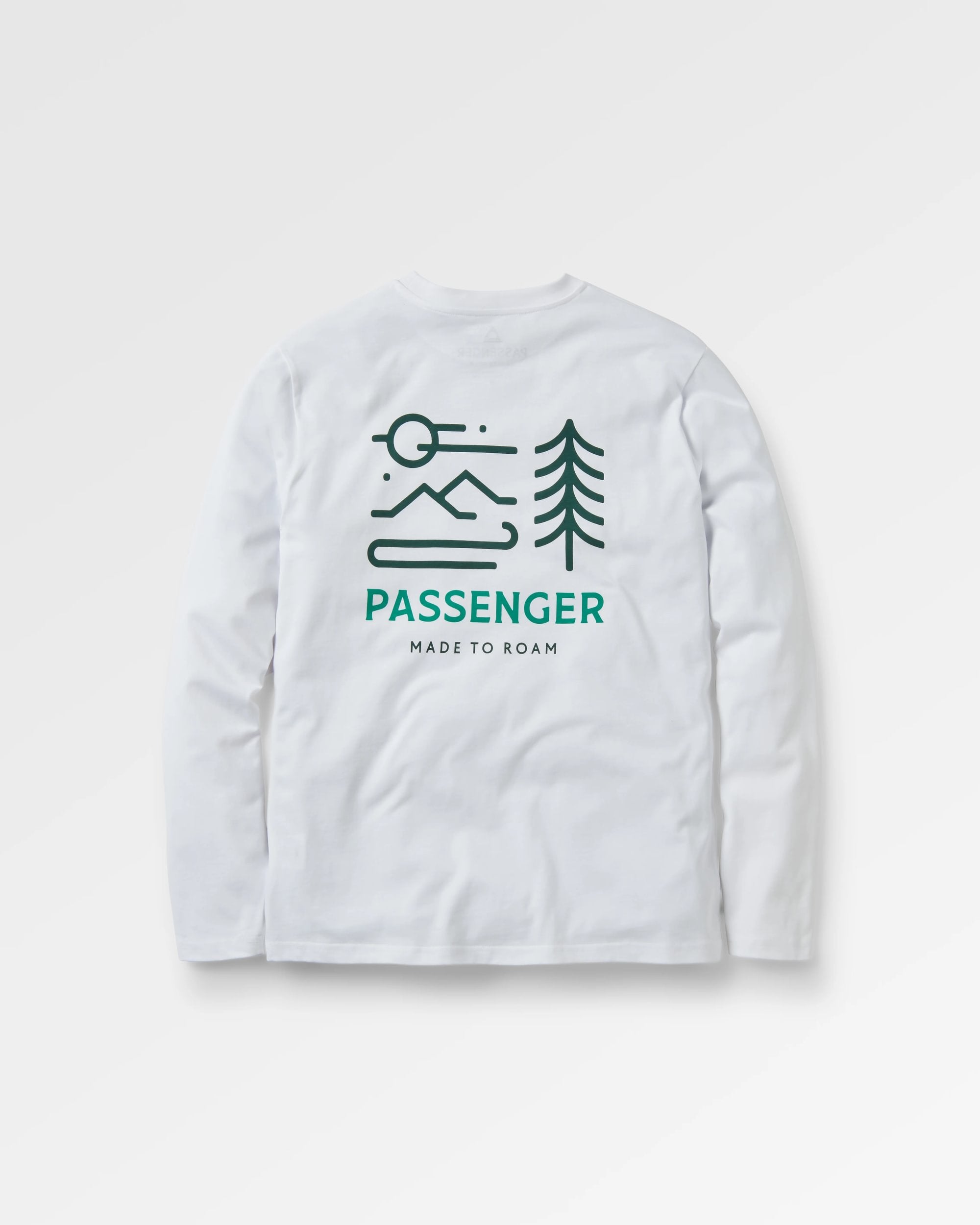 Phoenix Organic Cotton LS T-Shirt - White - Flatlay