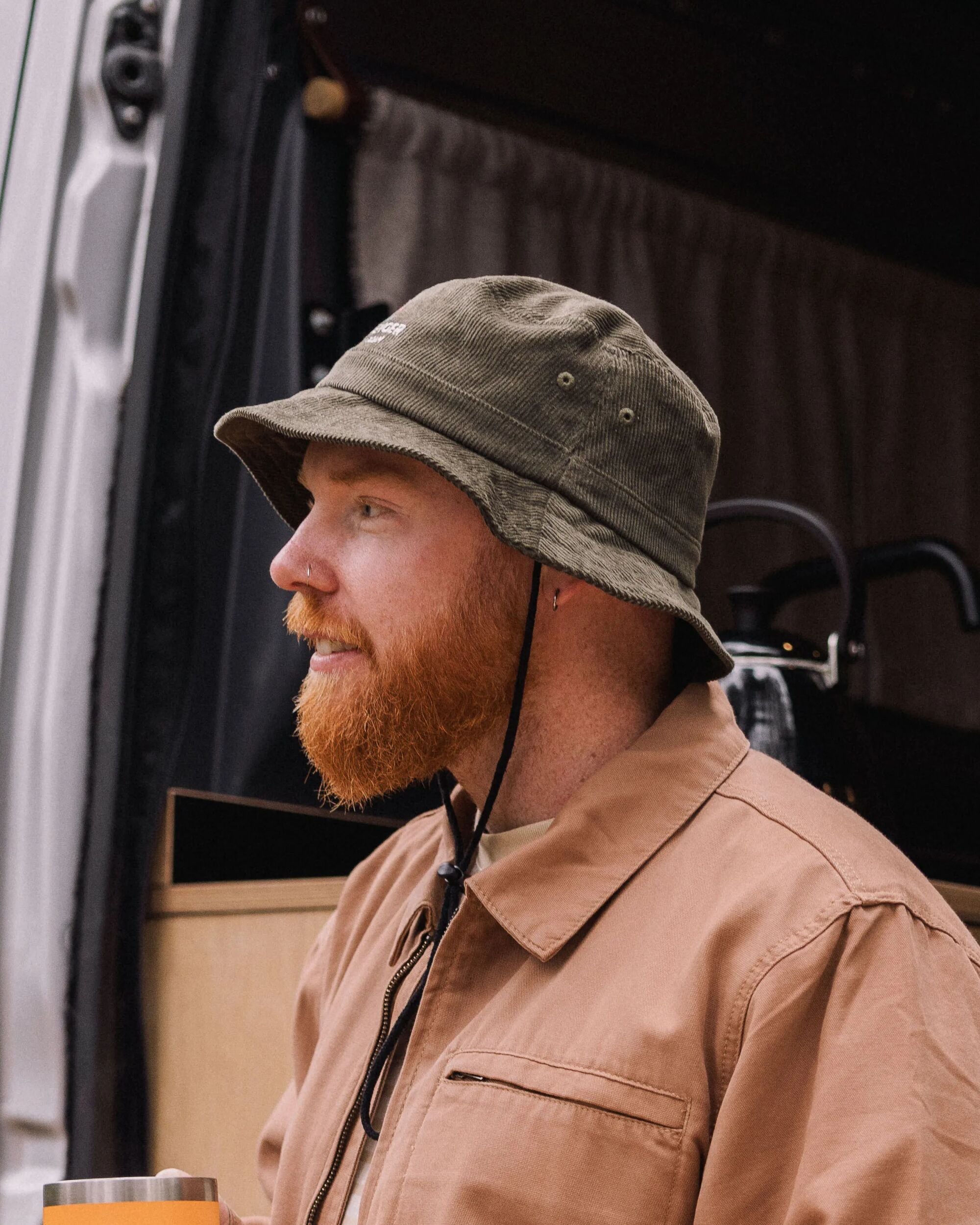 Forest Recycled Cord Bucket Hat - Khaki - Lifestyle - Male