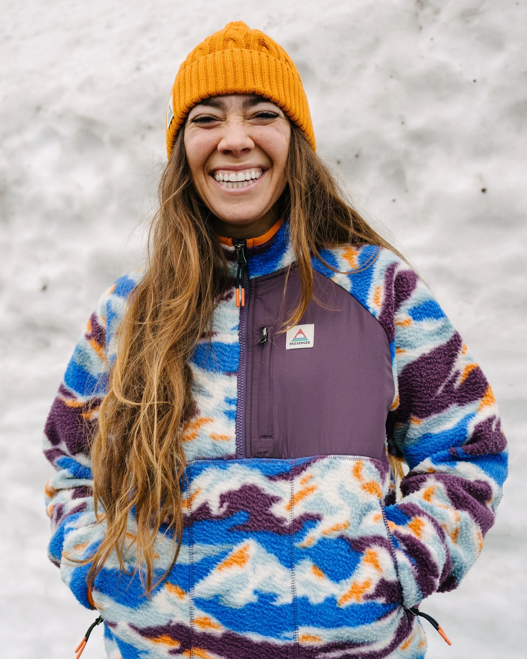 Home Recycled Sherpa Fleece - Mount Scenic Azure Blue - Lifestyle