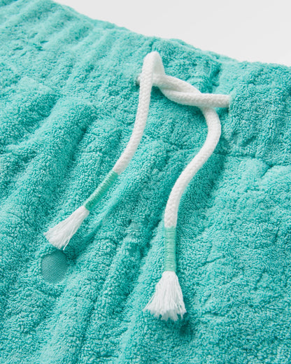 Vibes Textured Short - Aqua - Flatlay