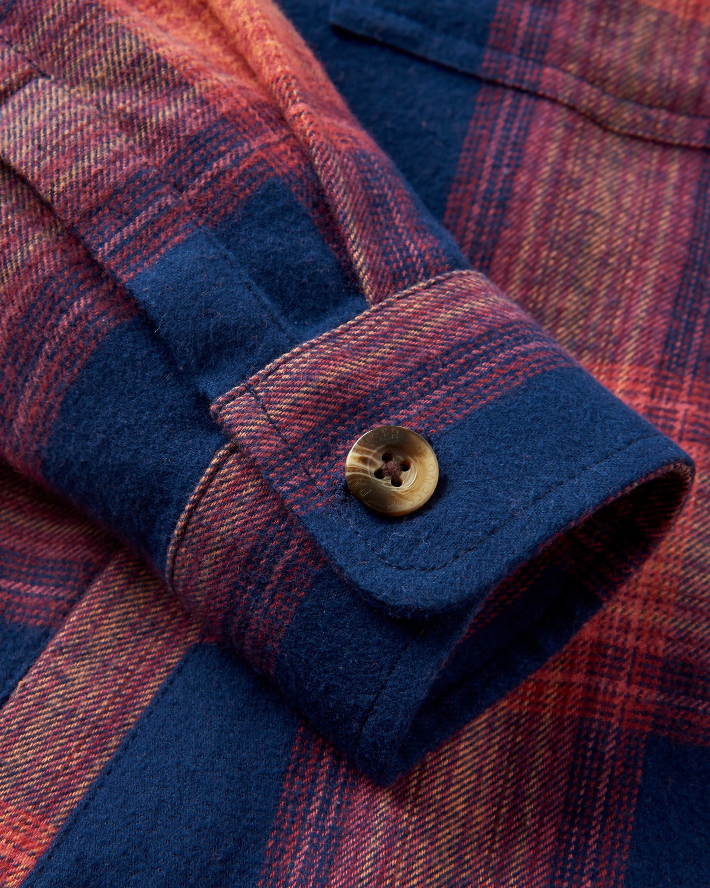 Stella Organic Cotton LS Shirt - Rich Navy/ Red Ochre Check