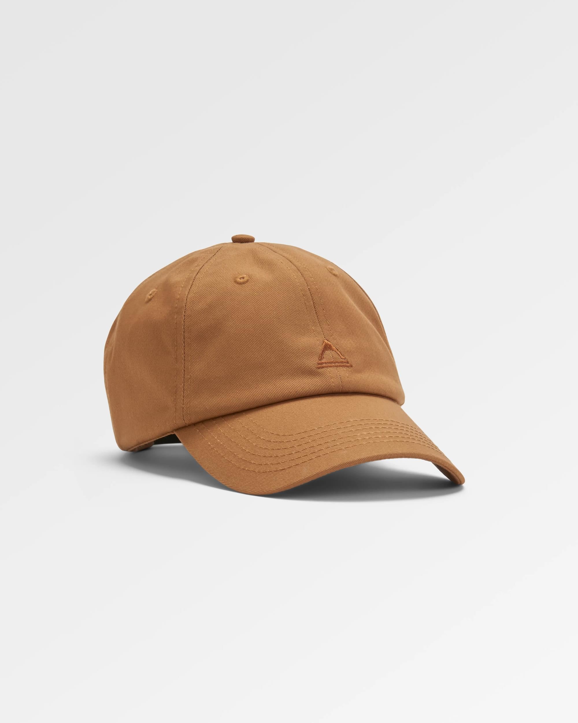 Classic Recycled Cotton 6 Panel Cap - Toffee - Flatlay