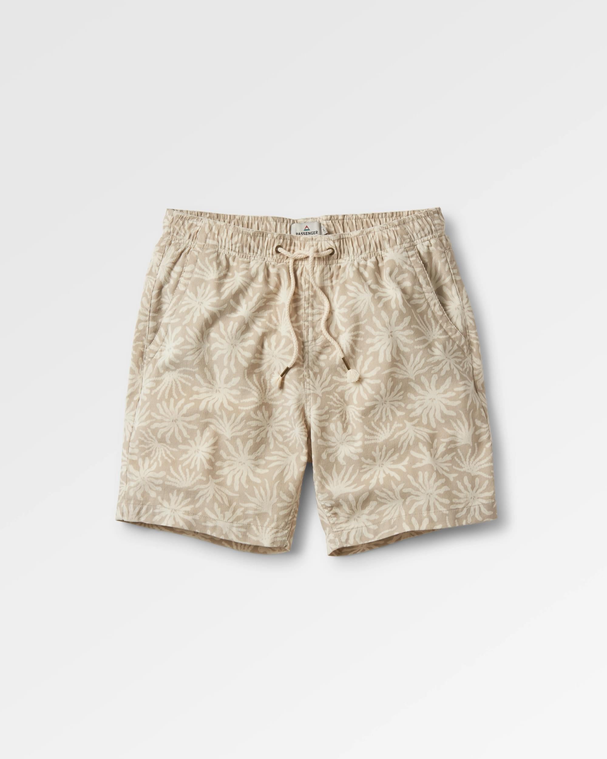 Drifter Corduroy Short - Seaweed Pebble Grey - Flatlay