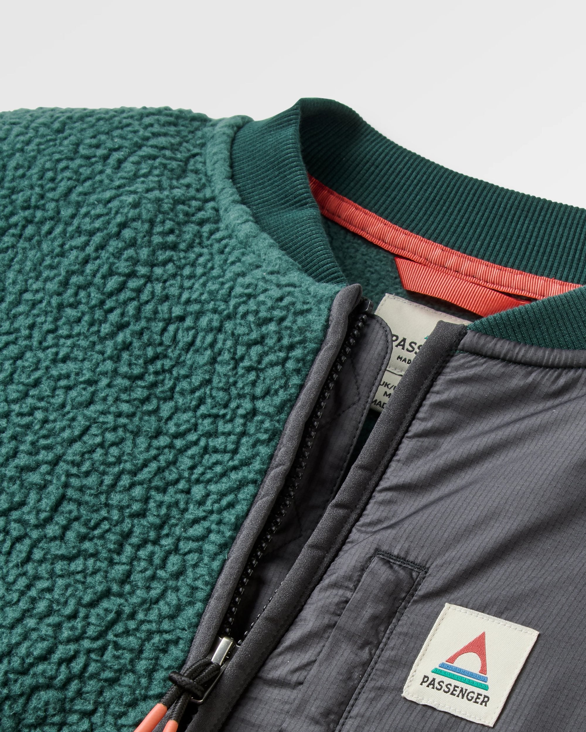 Reconnect Recycled Sherpa Fleece - Dark Fern  - Flatlay