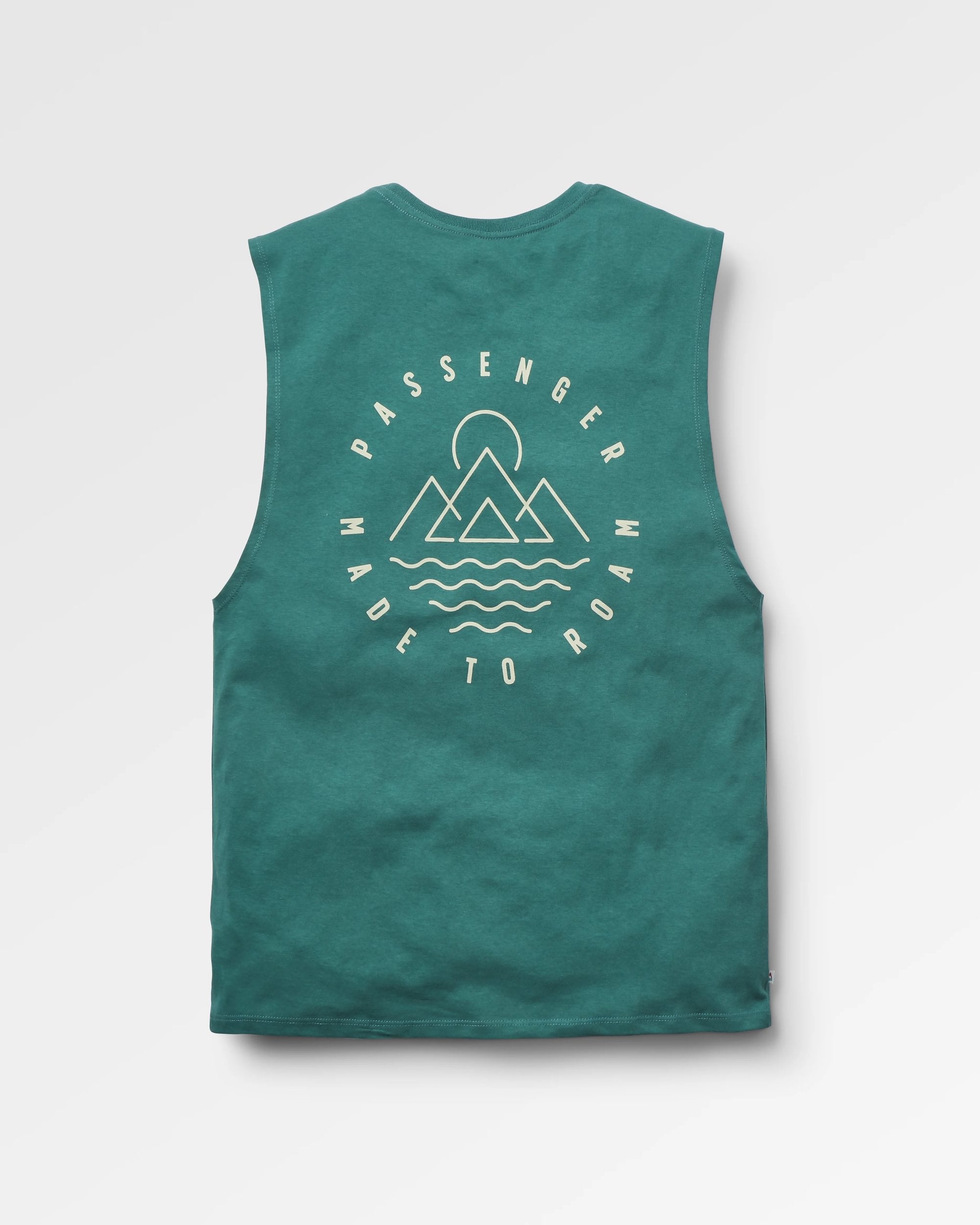 Escapism Recycled Cotton Vest - Deep Ocean - Flatlay