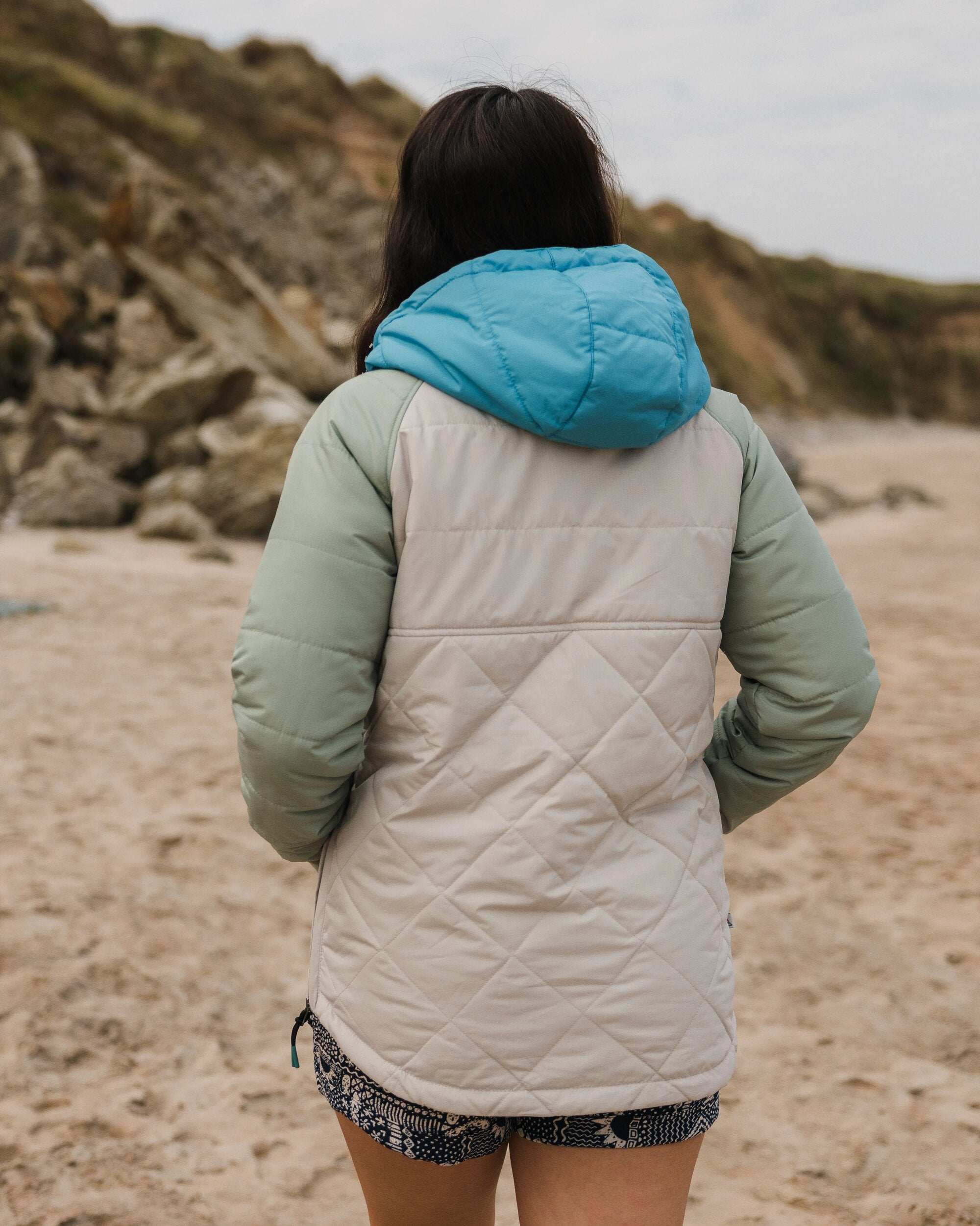 Ocean Recycled Insulated 1/2 Zip Jacket - Pebble Grey - Lifestyle