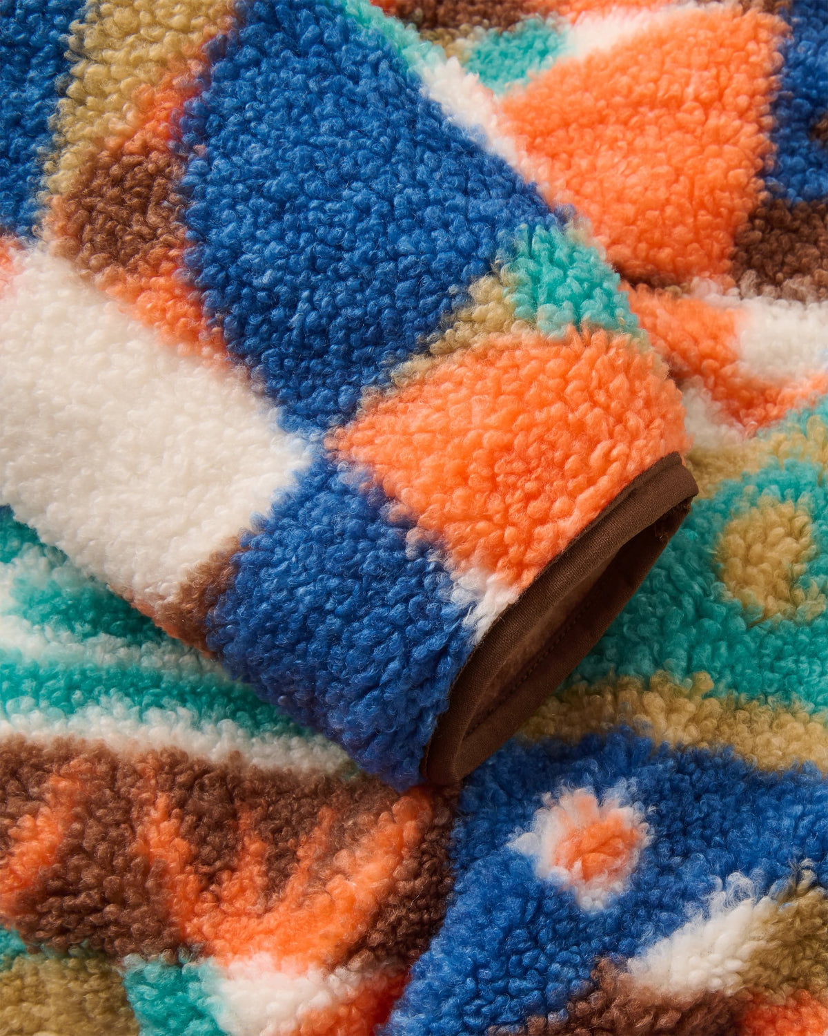 Ravi Sherpa Fleece - Lost On Purpose Pacific Green - Flatlay