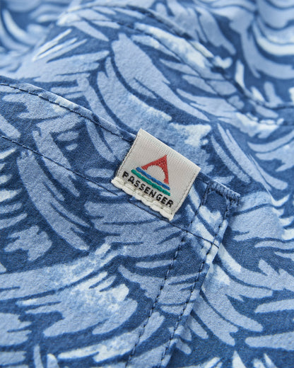 Drifter NetPlus® Beach Linerless Short - Waves Dark Denim - Flatlay