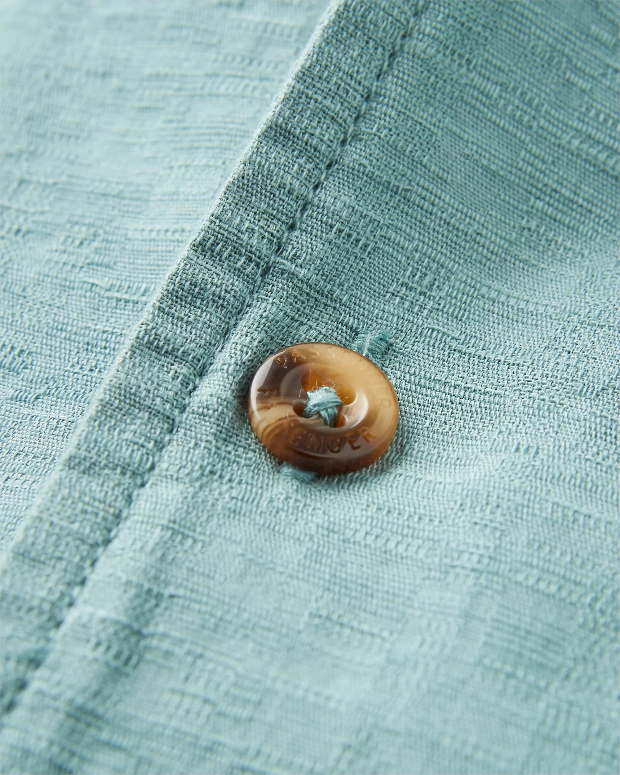 Cove Organic Cotton Textured Shirt - Arctic - Flatlay